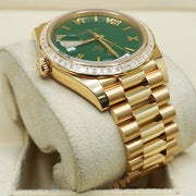 Rolex Day-Date 40 228398TBR Yellow Gold Green Roman Dial