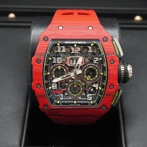 Richard Mille Chronograph RM11-03 Flyback Chronograph Red Quartz 50mm Openworked Dial