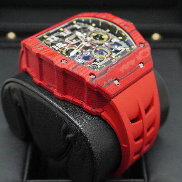 Richard Mille Chronograph RM11-03 Flyback Chronograph Red Quartz 50mm Openworked Dial