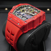 Richard Mille Chronograph RM11-03 Flyback Chronograph Red Quartz 50mm Openworked Dial
