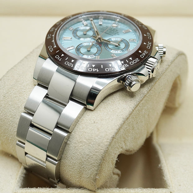 Rolex Daytona 50th Anniversary Edition 40mm 116506 Ice Blue Baguette Diamond Dial