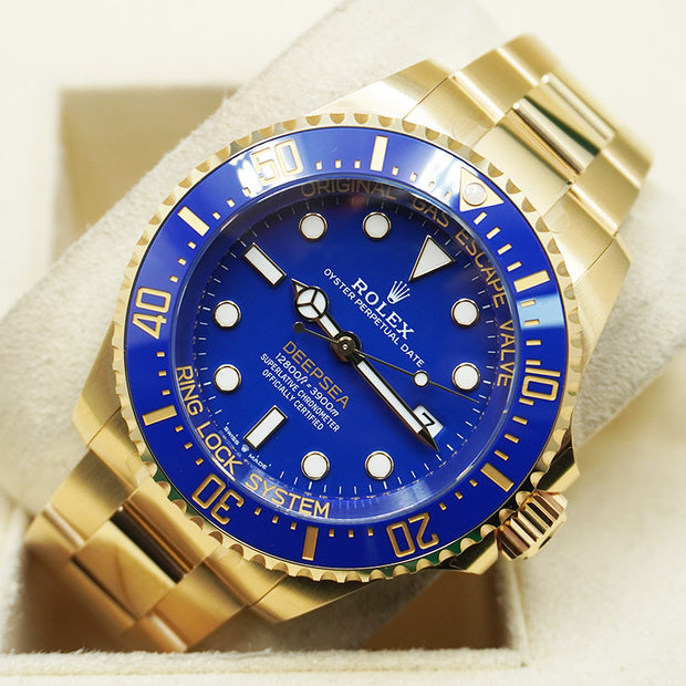 Rolex Sea-Dweller Deepsea 44mm Yellow Gold Blue Dial 136668LB