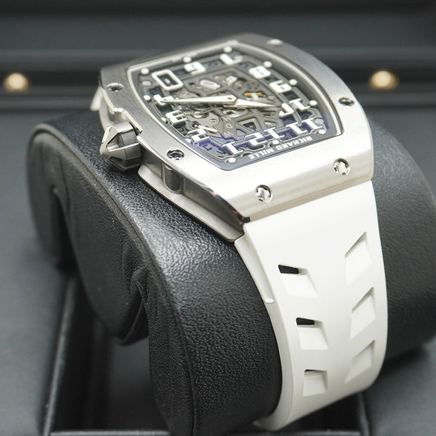 Richard Mille RM67-01 Automatic Winding Extra Flat 47mm Openworked Dial White Strap