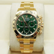 Rolex Daytona 40mm Yellow Gold 116508 Green Dial