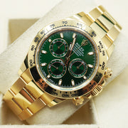 Rolex Daytona 40mm Yellow Gold 116508 Green Dial