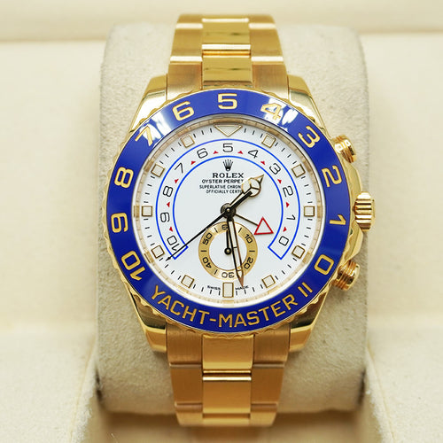 Rolex Yacht-Master II 44mm 116688 White Dial Mercedes Hands Pre-Owned