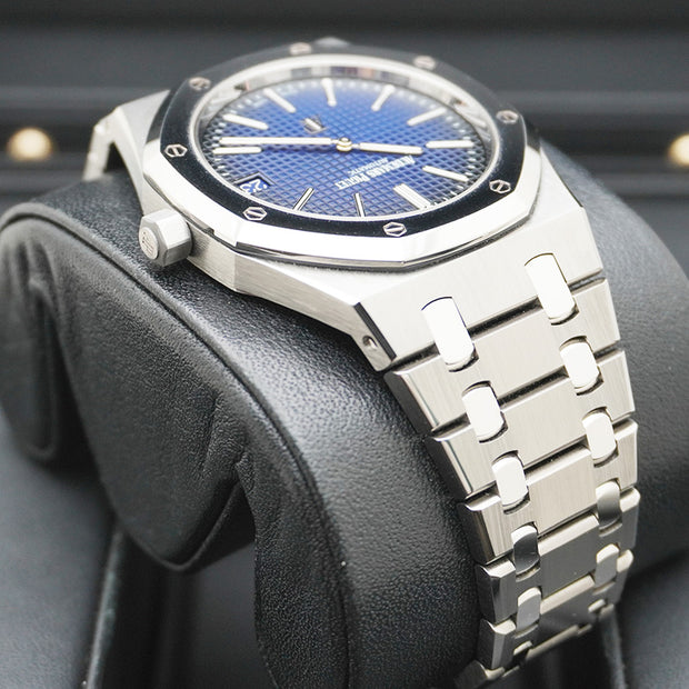 Audemars Piguet Limited Edition Royal Oak Extra-Thin 39mm 15202IP Smoked Blue Dial Pre-Owned