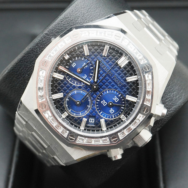 Audemars Piguet Royal Oak Chronograph White Gold 38mm Blue Dial 26715BC.ZZ.1356BC.01