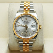 Rolex Datejust 36mm Two-Tone Silver Dial 116233 Pre-Owned