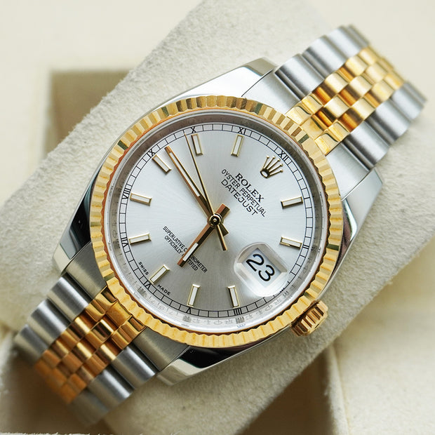 Rolex Datejust 36mm Two-Tone Silver Dial 116233 Pre-Owned