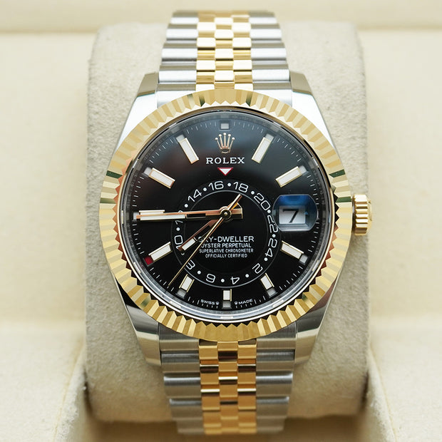 Rolex Sky-Dweller 336933 42mm Yellow Gold Two Tone Black Dial