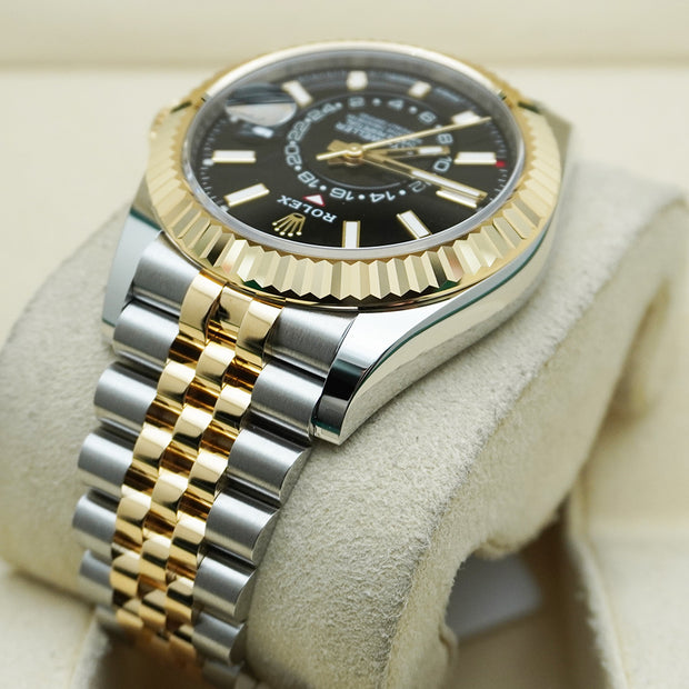 Rolex Sky-Dweller 336933 42mm Yellow Gold Two Tone Black Dial