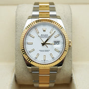 Rolex Datejust 41mm White Dial Fluted Bezel 126333