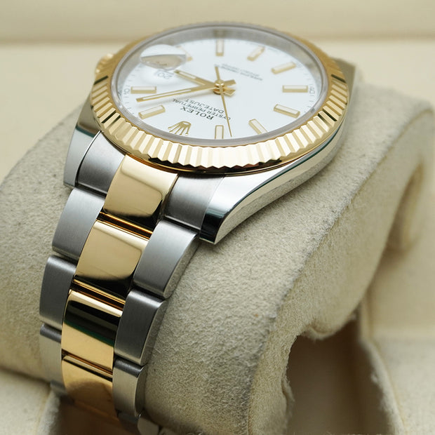 Rolex Datejust 41mm White Dial Fluted Bezel 126333