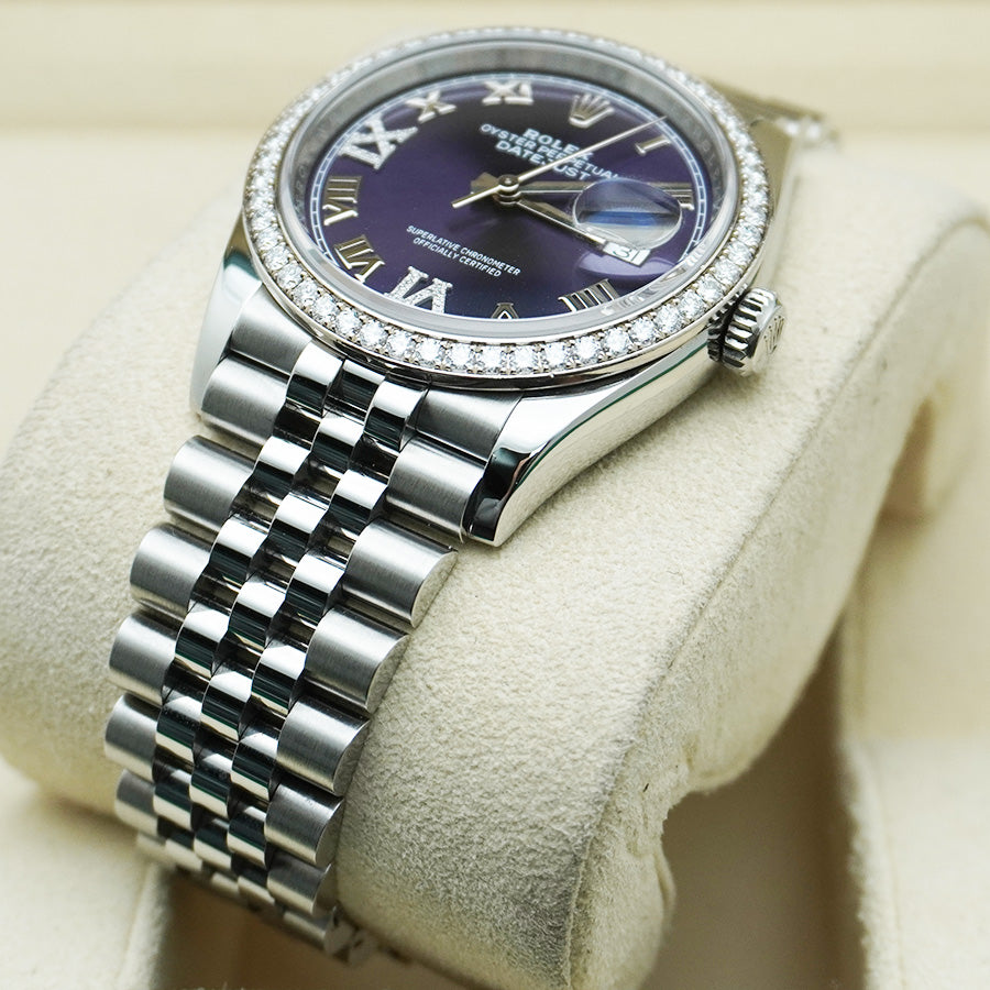 Rolex Datejust Purple Roman Numeral Dial | 126284RBR | FCT