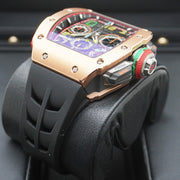 Richard Mille RM65-01 Automatic Winding Rose Gold Split Chronograph Open-Work Dial