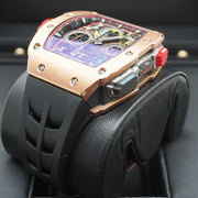 Richard Mille RM65-01 Automatic Winding Rose Gold Split Chronograph Open-Work Dial