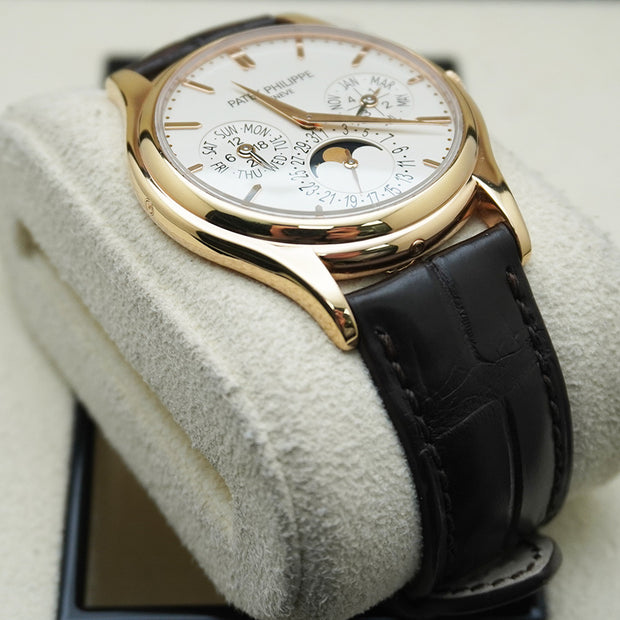 Patek Philippe Grand Complications Perpetual Calendar Moon Phase 37mm 5140R Silver Dial Pre-Owned