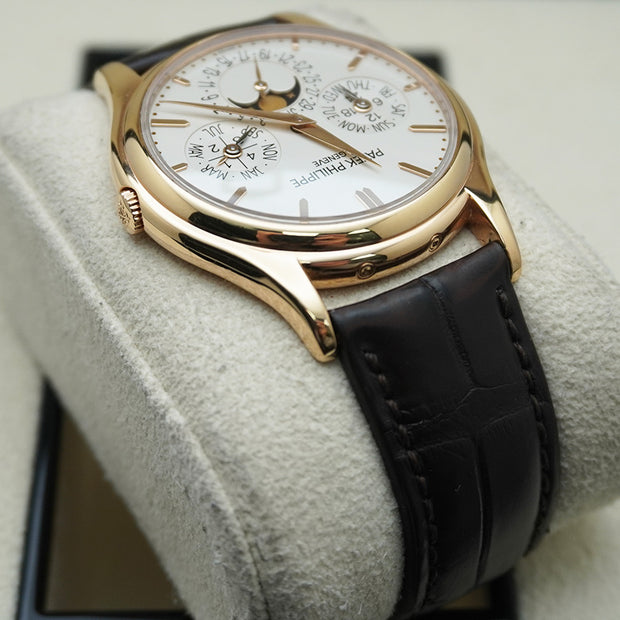 Patek Philippe Grand Complications Perpetual Calendar Moon Phase 37mm 5140R Silver Dial Pre-Owned