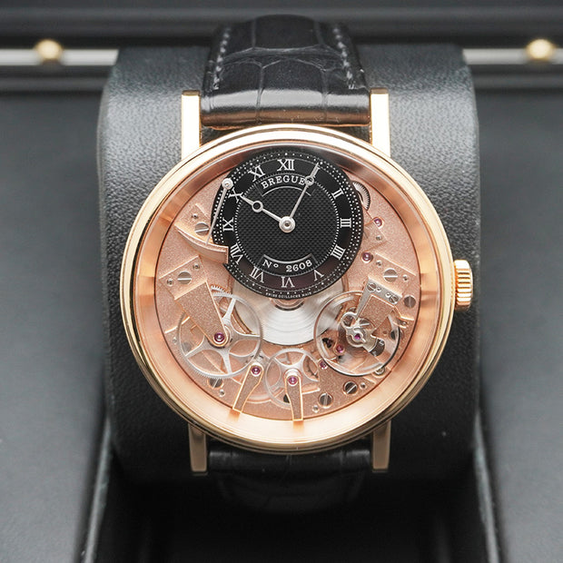 Breguet Tradition 40mm 7057BR/R9/9W6 Openworked/Black Roman Dial Pre-Owned