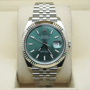 Rolex Datejust 41mm Mint Green Dial Fluted Bezel 126334