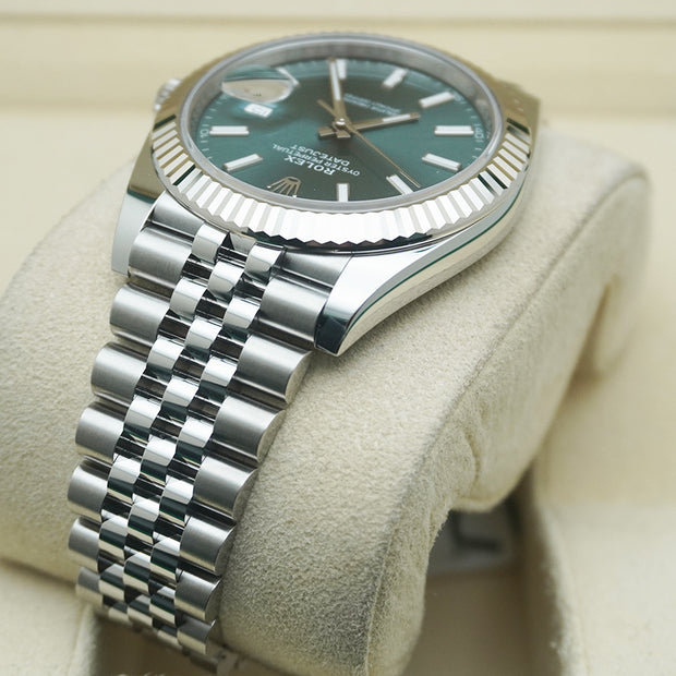 Rolex Datejust 41mm Mint Green Dial Fluted Bezel 126334