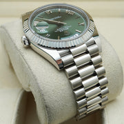 Rolex Day-Date 40 Presidential 228239 Fluted Bezel Olive Green Dial