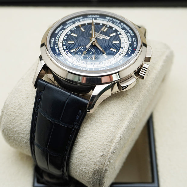 Patek Philippe World Time Chronograph Complication 39mm 5930G Blue Dial Pre-Owned