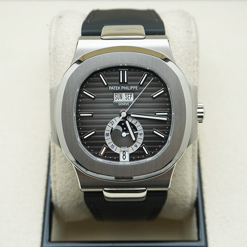 Patek Philippe Nautilus Annual Calendar Moon Phase 40mm 5726A Black Dial Pre-Owned