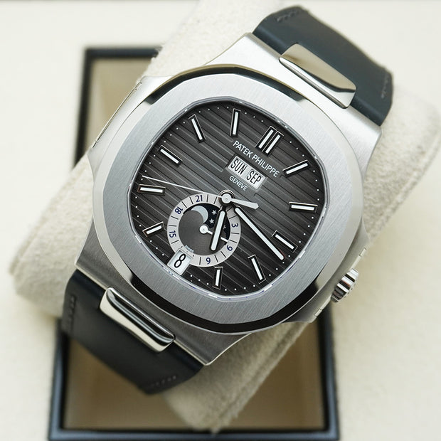 Patek Philippe Nautilus Annual Calendar Moon Phase 40mm 5726A Black Dial Pre-Owned