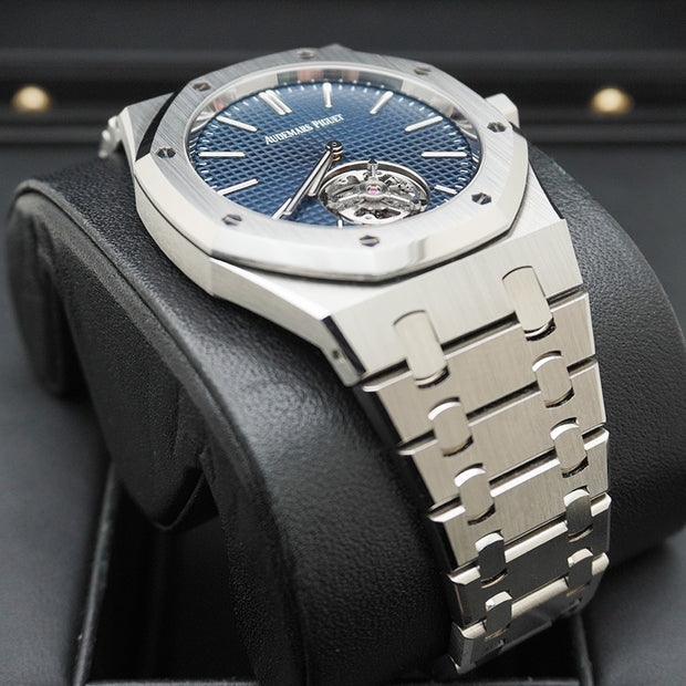 Audemars Piguet Royal Oak Self Winding Flying Tourbillon Extra-Thin (RD#3) 39mm 26670ST.OO.1240ST.02 Blue Dial