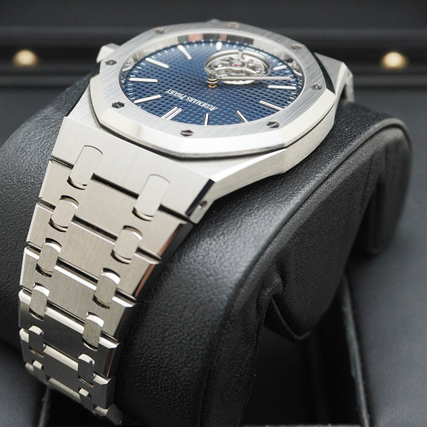 Audemars Piguet Royal Oak Self Winding Flying Tourbillon Extra-Thin (RD#3) 39mm 26670ST.OO.1240ST.02 Blue Dial