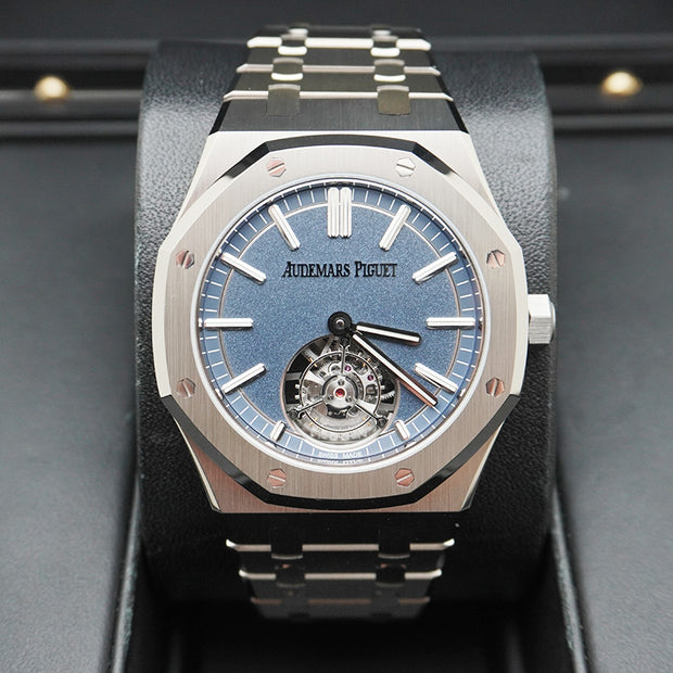 Audemars Piguet Royal Oak Self Winding Flying Tourbillon 41mm 26730TI.OO.1320TI.02 Blue Dial