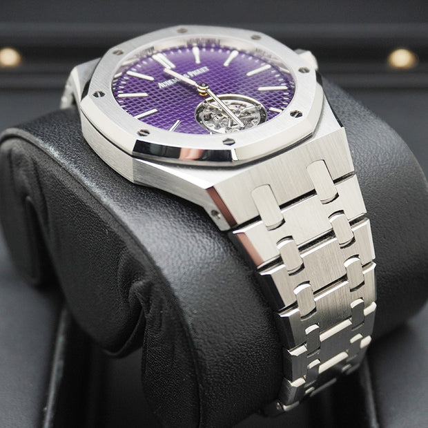 Audemars Piguet Royal Oak Selfwinding Flying Tourbillon Extra-Thin (RD#3) 37mm 26660ST.OO.1356ST.02 Purple Dial