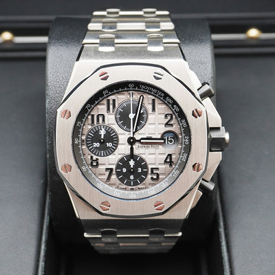 Audemars Piguet Royal Oak Offshore Chronograph Platinum Grey Dial 26470PT.OO.1000PT.01 Pre-Owned