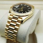 Rolex Day-Date 40 Presidential 228238 Fluted Bezel Black Dial