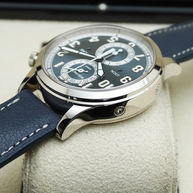 Patek Philippe Calatrava Complications 5924G Travel Time Blue Dial 'Pilot' Chronograph