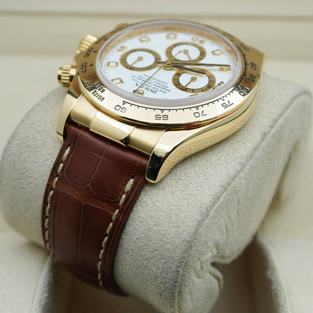 Rolex Daytona 40mm Oyster Flex 116518 White Diamond Dial Pre-Owned