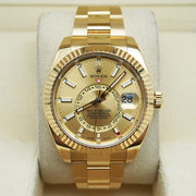 Rolex Sky-Dweller 42mm Yellow Gold 326938 Champagne Dial