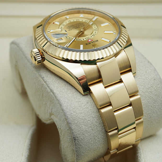 Rolex Sky-Dweller 42mm Yellow Gold 326938 Champagne Dial