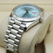 Rolex Day-Date 40 Platinum Ice Blue Diamond Dial 228236