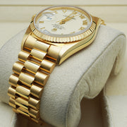 Rolex Day-Date 36mm Yellow Gold White Roman Dial 118238 Pre-Owned