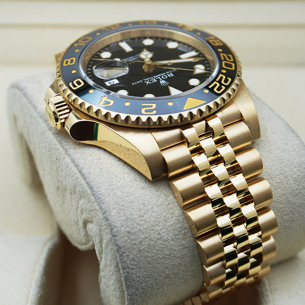 Rolex GMT-MASTER II Yellow Gold Jubilee 126718GRNR Black Dial