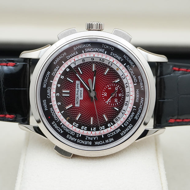 Patek Philippe World Time Chronograph Complication 39mm 5930G Red Dial