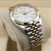 Rolex Datejust 41mm White Dial Fluted Bezel 126333