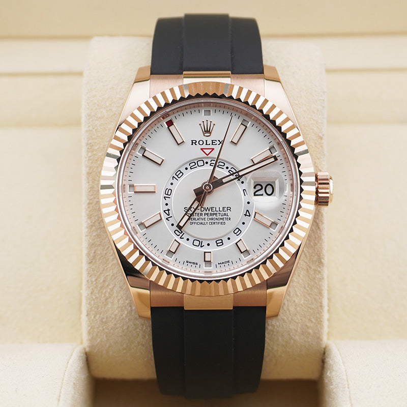 Rolex Sky-Dweller 42mm Oyster Flex 326235 White Dial Pre-Owned