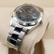 Rolex Datejust 41mm Slate Roman Numeral Dial Fluted Bezel 126334