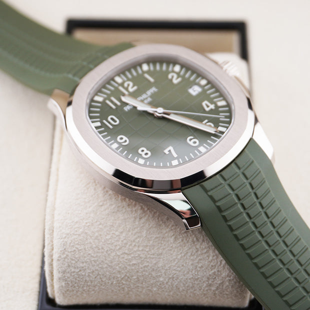 Patek Philippe Aquanaut White Gold 42mm 5168G Khaki Green Dial