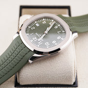 Patek Philippe Aquanaut White Gold 42mm 5168G Khaki Green Dial