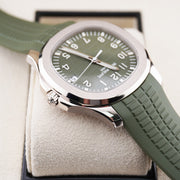 Patek Philippe Aquanaut White Gold 42mm 5168G Khaki Green Dial